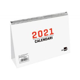 Calendario espiral triangular liderpapel 2021 22x13 cm papel 120 gr texto en catalan