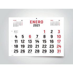 Calendario pared liderpapel 2021 32x44 cm papel 70 gr