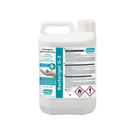 Gel hidroalcoholico bacterigel g2 para manos limpia y desinfecta sin aclarado garrafa 5 litros