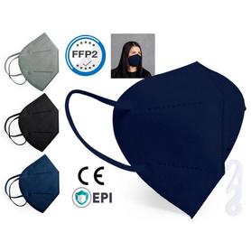 Mascarilla facial proteccion autofiltrante ffp2 con certificado ce filtracion 94% color azul