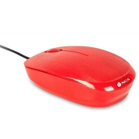 Raton ngs wired flame optico con cable 1000 dpi ambidiestros usb color rojo
