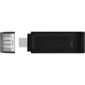 Memoria kingston data traveler 70 usb 3.2 + tipo c 32 gb color negro