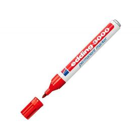 Rotulador edding marcador permanente 3000 rojo n.2 punta redonda 1,5-3 mm blister de 1 unidad