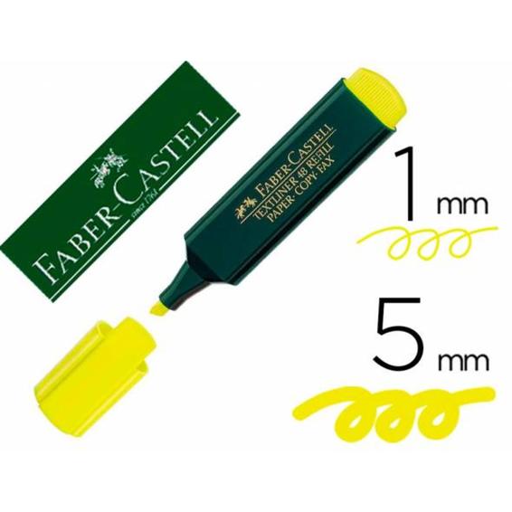 Compra Rotulador faber castell fluorescente textliner 48-07 amarillo  blister de 1 unidad