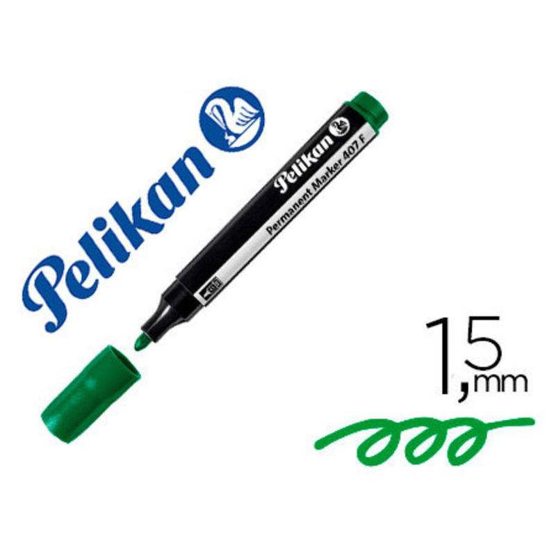 Rotulador pelikan marcador permanente marker 407 verde