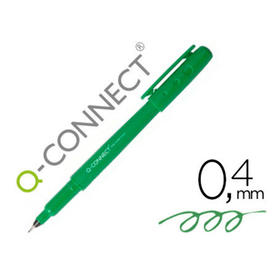 Rotulador q-connect punta de fibra fine liner verde 0.4 mm