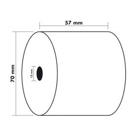 Rollo sumadora exacompta electro offset 57 mm x 70 mm 60 g/m2