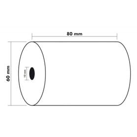 Rollo sumadora exacompta termico 80 mm x 60 mm 48 g/m2