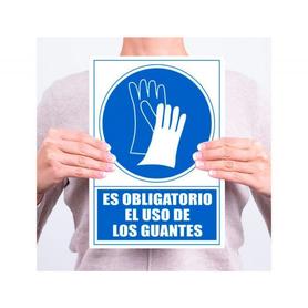 Pictograma archivo 2000 obligatorio uso de guantes pvc azul luminiscente 210x297 mm