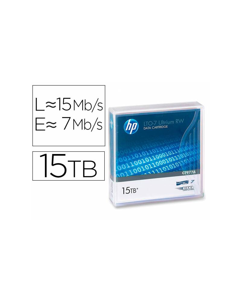 Cinta datos hp lto ultrium 7 supl 15 tb rw/1000 paginas