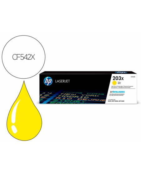 Toner hp laserjet 203x m254dw / 280nw / 281fdw amarillo 2500 paginas