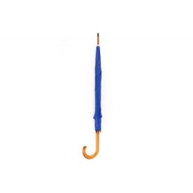 Paraguas de poliester azul 105 cm de diametro mango suave de madera apertura manual cierre con velcro