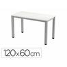 Mesa de oficina rocada executive 2000ad04 aluminio/blanco 120x60 cm