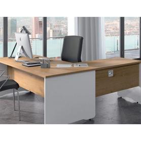 Mesa de oficina rocada work 2003ab02 aluminio/gris 180x80 cm