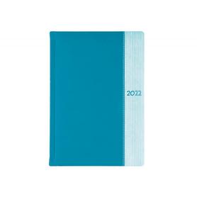Agenda encuadernada liderpapel chatzi 15x21 cm 2022 dia pagina color azul papel 70 gr