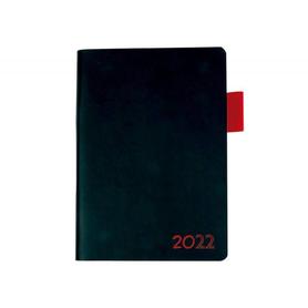 Agenda encuadernada liderpapel sifnos a6 2022 dia pagina papel 70 gr color rojo