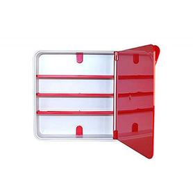 Botiquin paperflow plastico 3 estantes para medicinas 320x70x320 mm rojo