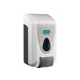 Dispensador para gel y jabon bacterisan para pared manual capacidad 800 ml color blanco 120x110x240 mm