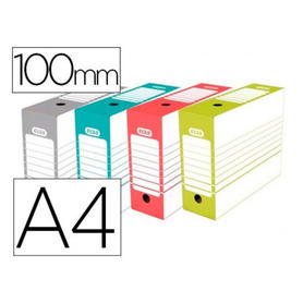 Caja archivo definitivo elba din a4 lomo 100 mm colores surtidos