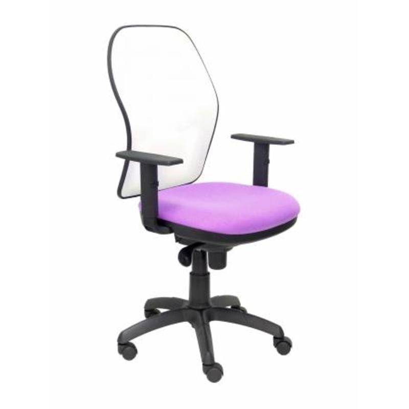 Silla Jorquera malla blanca asiento bali lila