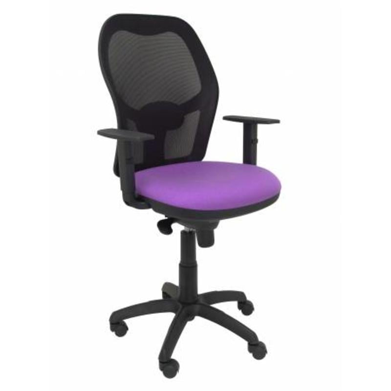 Silla Jorquera malla negra asiento bali lila