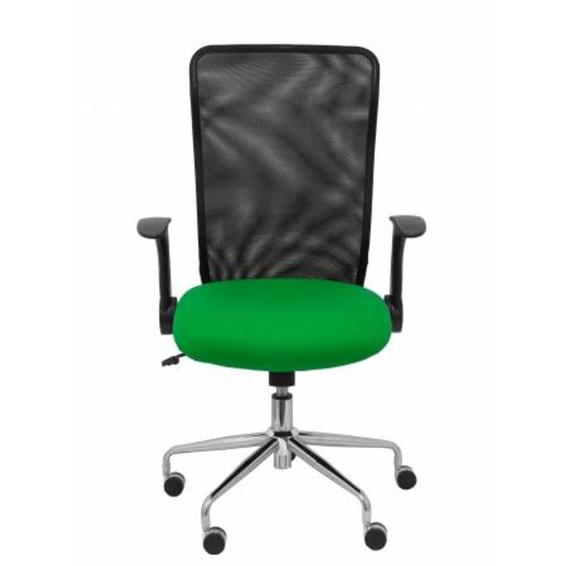 Silla Minaya respaldo malla negro asiento bali verde