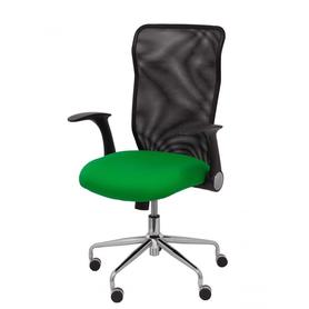 Silla Minaya respaldo malla negro asiento bali verde