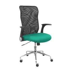 Silla Minaya respaldo malla negro asiento bali verde