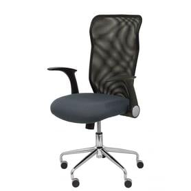 Silla Minaya respaldo malla negro asiento bali gris oscuro