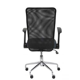 Silla Minaya respaldo malla negro asiento bali gris oscuro