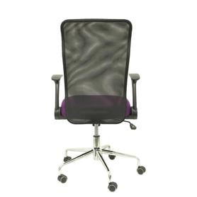 Silla Minaya respaldo malla negro asiento bali morado