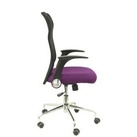 Silla Minaya respaldo malla negro asiento bali morado