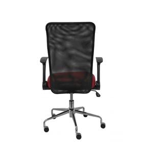 Silla Minaya respaldo malla negro asiento bali granate