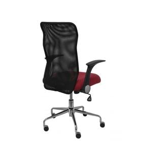 Silla Minaya respaldo malla negro asiento bali granate