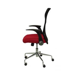 Silla Minaya respaldo malla negro asiento 3D rojo