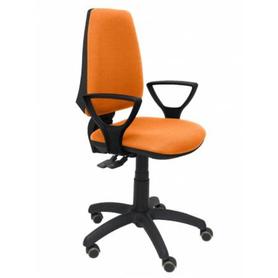 Silla Elche S bali naranja brazos fijos ruedas de parquet