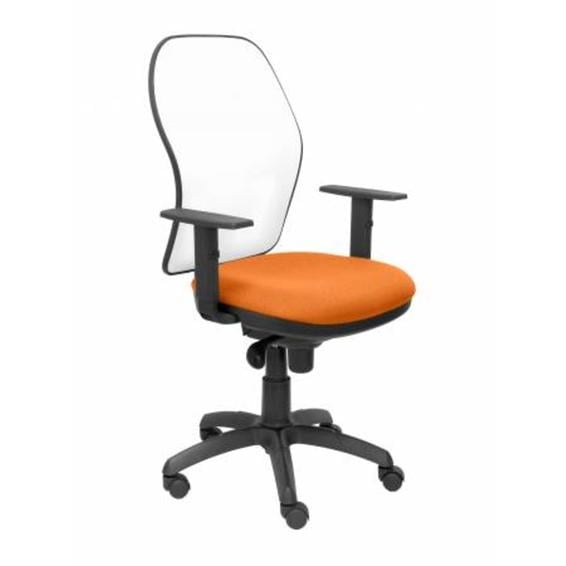 Silla Jorquera malla blanca asiento bali naranja