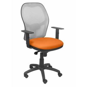 Silla Jorquera malla gris asiento bali naranja