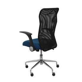 Silla Minaya respaldo malla negro asiento bali azul marino