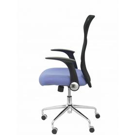 Silla Minaya respaldo malla negro asiento bali azul claro