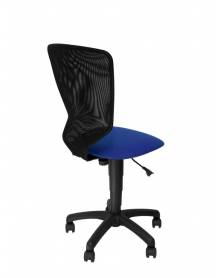 Silla juvenil Júcar respaldo malla negro asiento arán azul