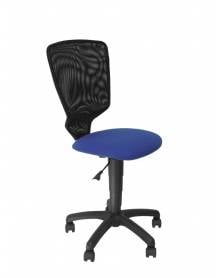 Silla juvenil Júcar respaldo malla negro asiento arán azul