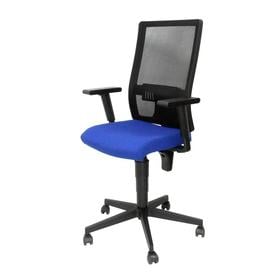 Silla Povedilla respaldo malla negro asiento bali azul