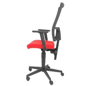 Silla Povedilla respaldo malla negro asiento bali rojo