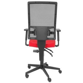 Silla Povedilla respaldo malla negro asiento bali rojo