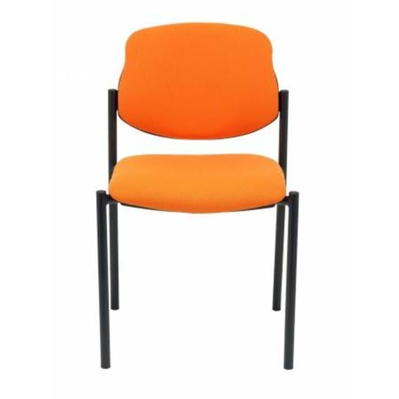 Silla fija Villalgordo bali naranja chasis negro