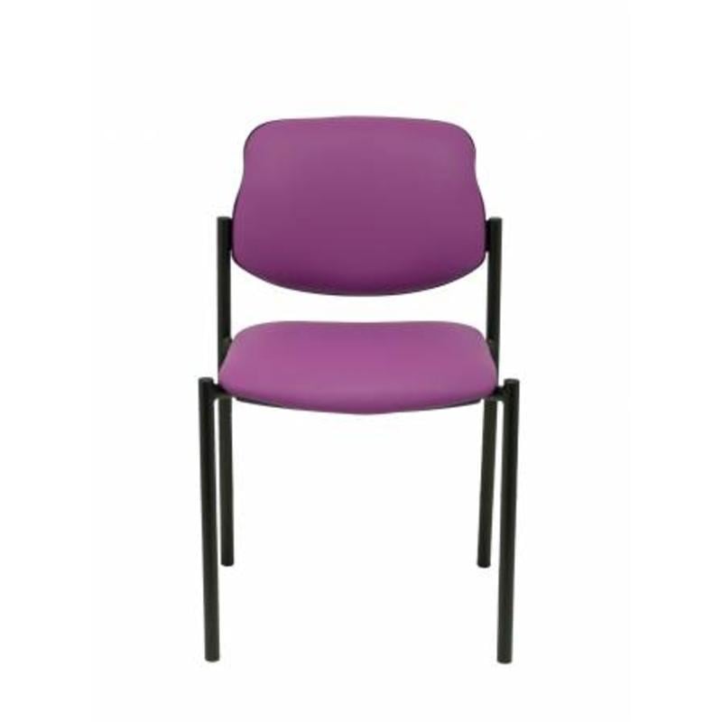 Silla fija Villalgordo similpiel morado chasis negro