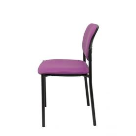 Silla fija Villalgordo similpiel morado chasis negro