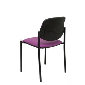 Silla fija Villalgordo similpiel morado chasis negro