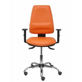 Silla Elche S 24 horas similpiel naranja con refuerzo lumbar